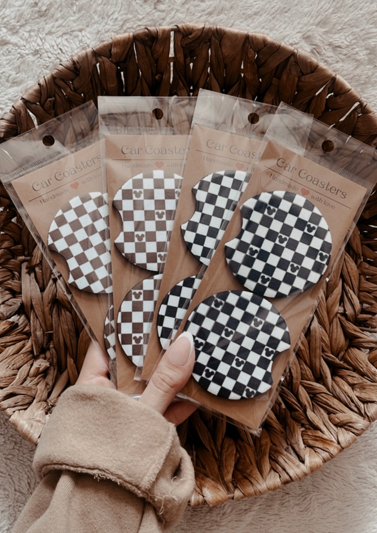 Checkered Car Coasters