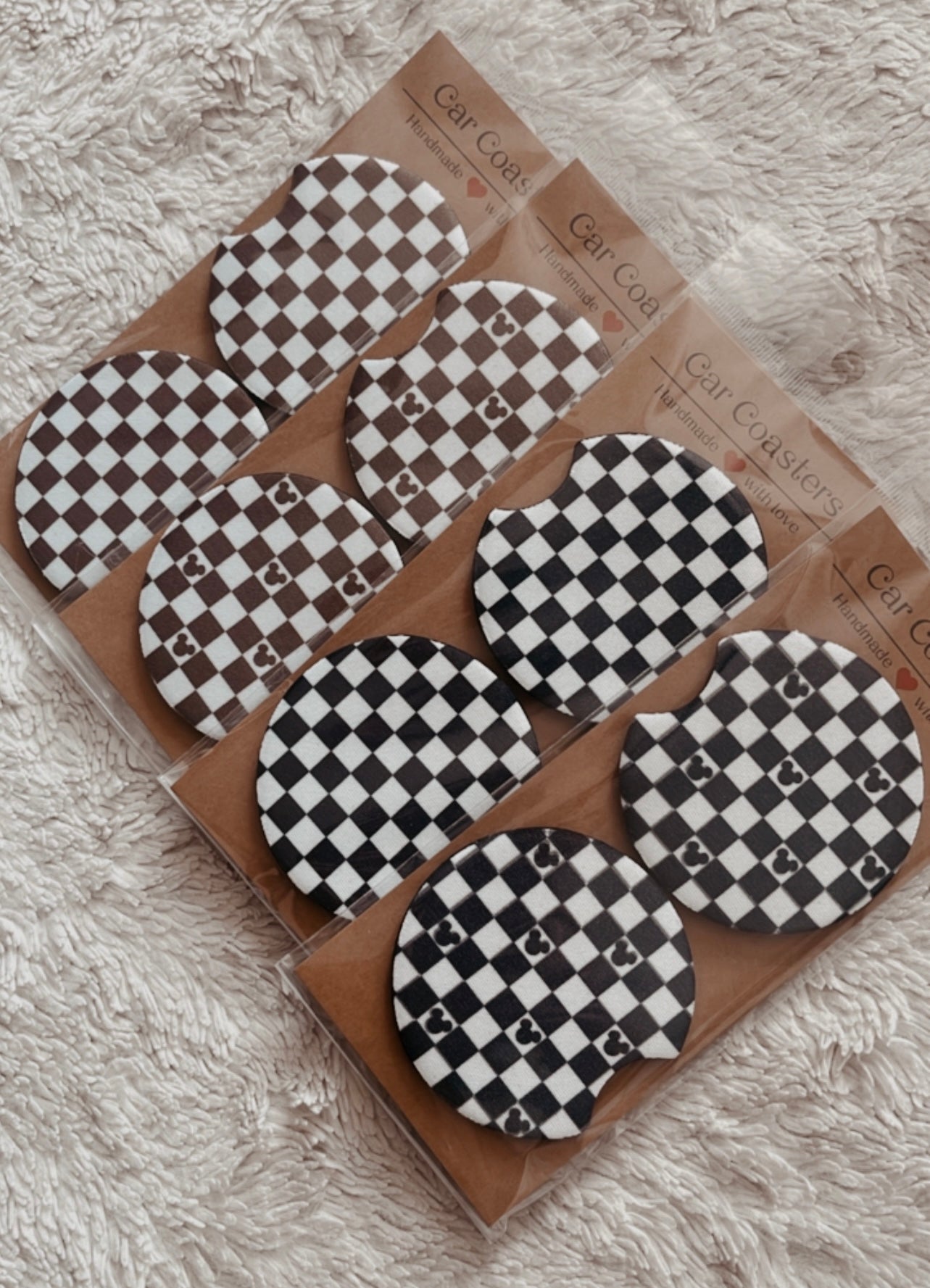 Checkered Car Coasters