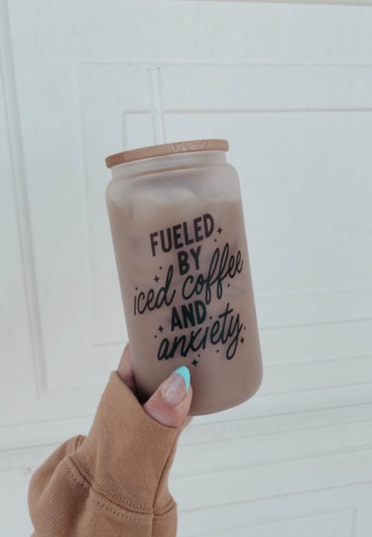 Fueled by Coffee and Anxiety Tumbler