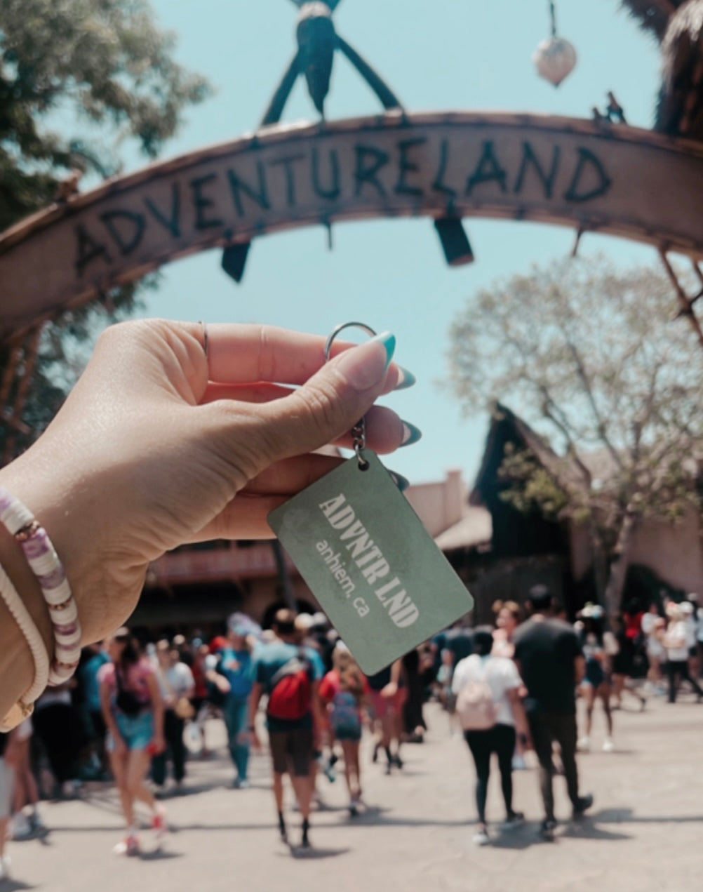 The lands license plate keychain