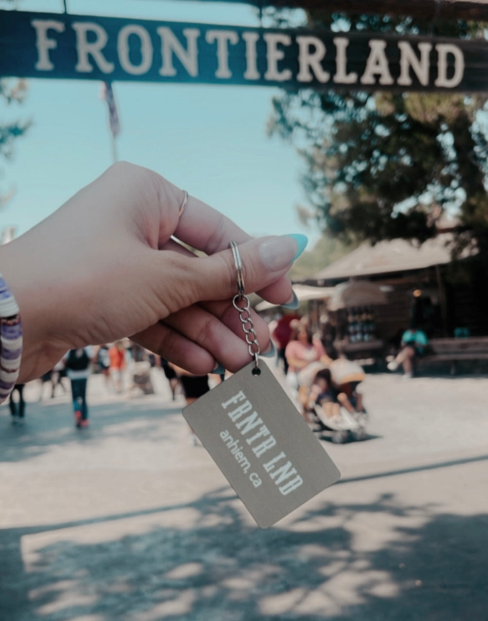 The lands license plate keychain