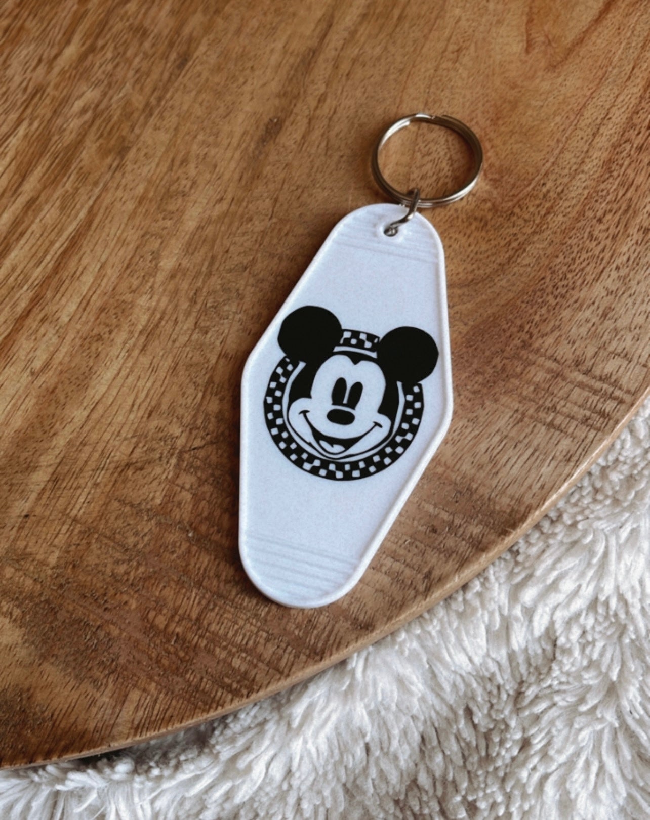 The Mouse Checkered Motel Keychain